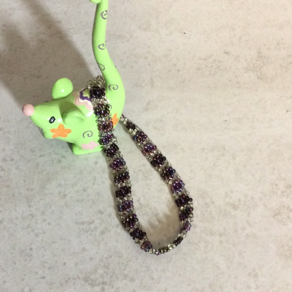 NWT Purple Beaded Ankle Bracelet